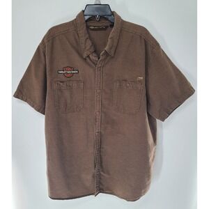 Harley-Davidson Mens Woven Collared Shirt--96284-20Vm Size 2XL